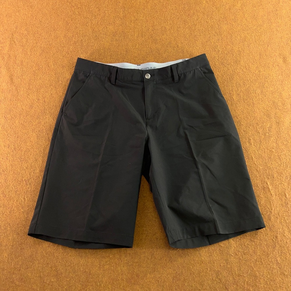Adidas Mens 34 Black Stretch Performance Golf Shorts